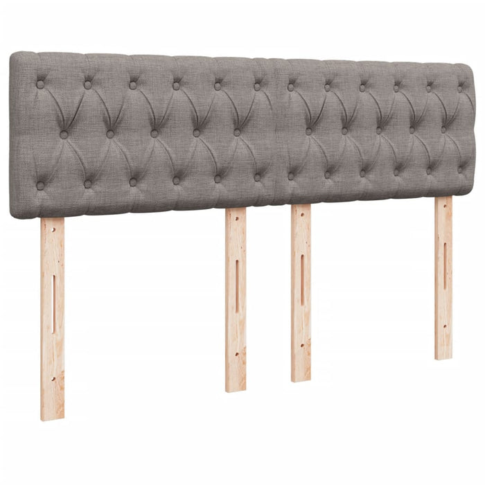 Pat box spring cu saltea, gri taupe, 140x200 cm, textil - WALTI WALTI