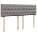 Pat box spring cu saltea, gri taupe, 140x200 cm, textil - WALTI WALTI