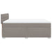 Pat box spring cu saltea, gri taupe, 140x200 cm, textil - WALTI WALTI