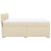 Pat box spring cu saltea, crem, 140x200 cm, textil - WALTI WALTI
