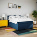 Pat box spring cu saltea, albastru, 140x200 cm, textil - WALTI WALTI