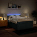 Pat box spring cu saltea, albastru, 140x200 cm, textil - WALTI WALTI