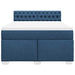 Pat box spring cu saltea, albastru, 140x200 cm, textil - WALTI WALTI