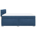 Pat box spring cu saltea, albastru, 140x200 cm, textil - WALTI WALTI