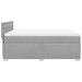 Pat box spring cu saltea, gri deschis, 140x190 cm, textil - WALTI WALTI