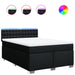 Pat box spring cu saltea, negru, 140x190 cm, textil - WALTI WALTI