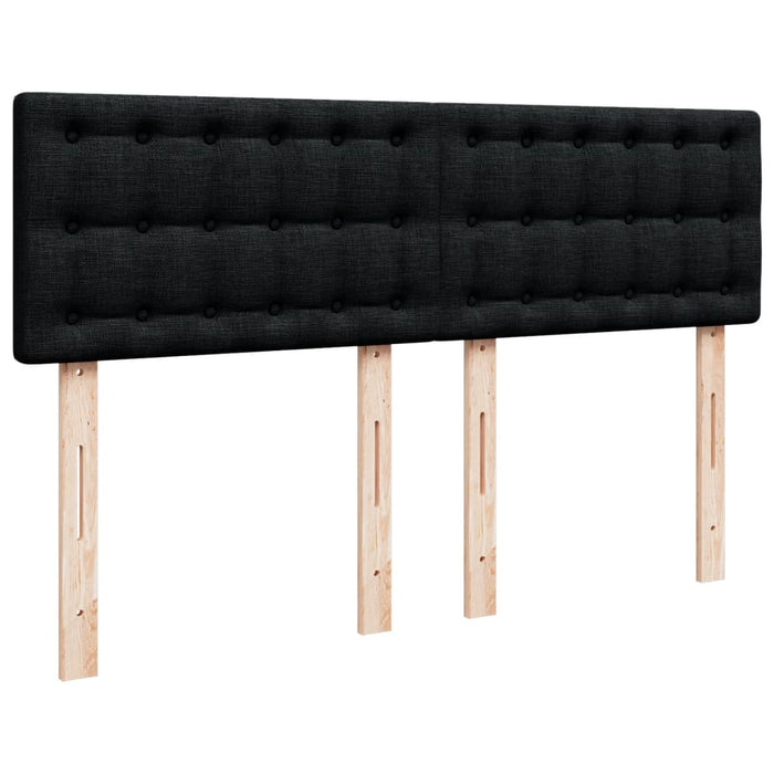 Pat box spring cu saltea, negru, 140x190 cm, textil - WALTI WALTI