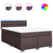 Pat box spring cu saltea, maro închis, 140x200 cm, textil - WALTI WALTI