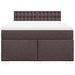 Pat box spring cu saltea, maro închis, 140x200 cm, textil - WALTI WALTI