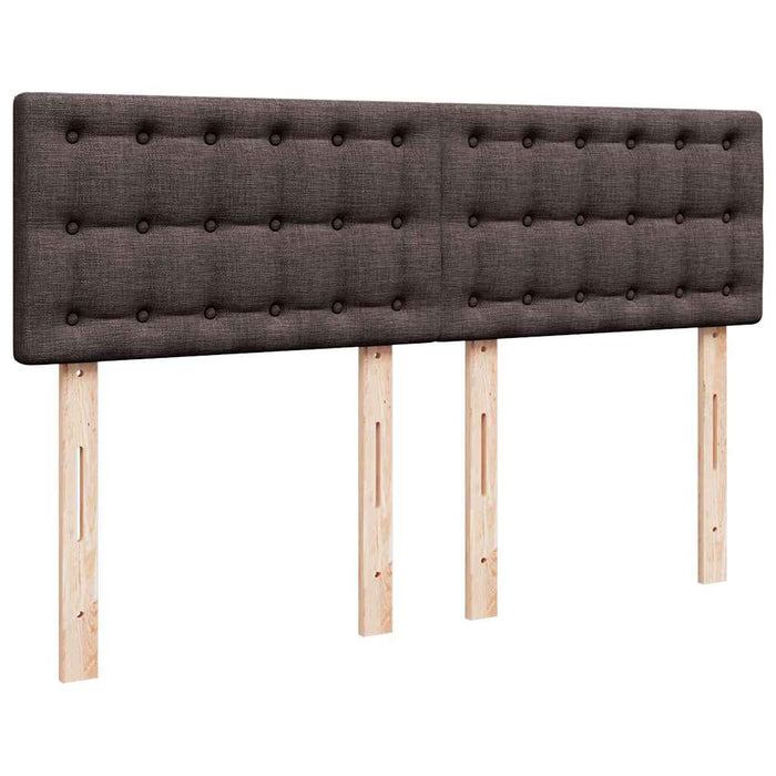 Pat box spring cu saltea, maro închis, 140x200 cm, textil - WALTI WALTI