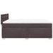 Pat box spring cu saltea, maro închis, 140x200 cm, textil - WALTI WALTI