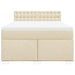 Pat box spring cu saltea, crem, 140x200 cm, textil - WALTI WALTI