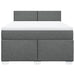 Pat box spring cu saltea, gri închis, 140x200 cm, textil - WALTI WALTI