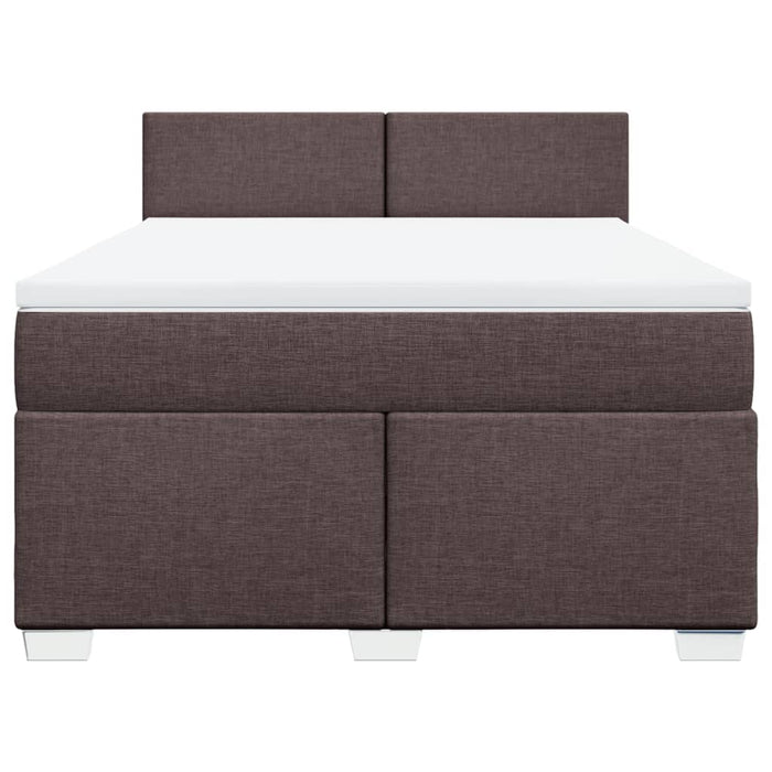 Pat continental cu saltea, maro închis, 140x200 cm, textil - WALTI WALTI