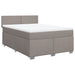 Pat continental cu saltea gri taupe 140x200 cm material textil - WALTI WALTI