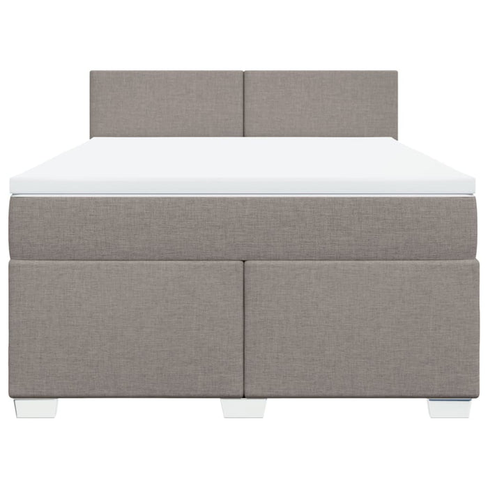 Pat continental cu saltea gri taupe 140x200 cm material textil - WALTI WALTI