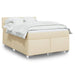 Pat continental cu saltea, crem, 140x200 cm, material textil - WALTI WALTI
