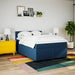 Pat continental cu saltea, albastru, 140x200cm, material textil - WALTI WALTI