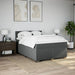 Pat box spring cu saltea, gri închis, 140x200 cm, textil - WALTI WALTI
