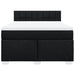 Pat box spring cu saltea, negru, 140x200 cm, textil - WALTI WALTI