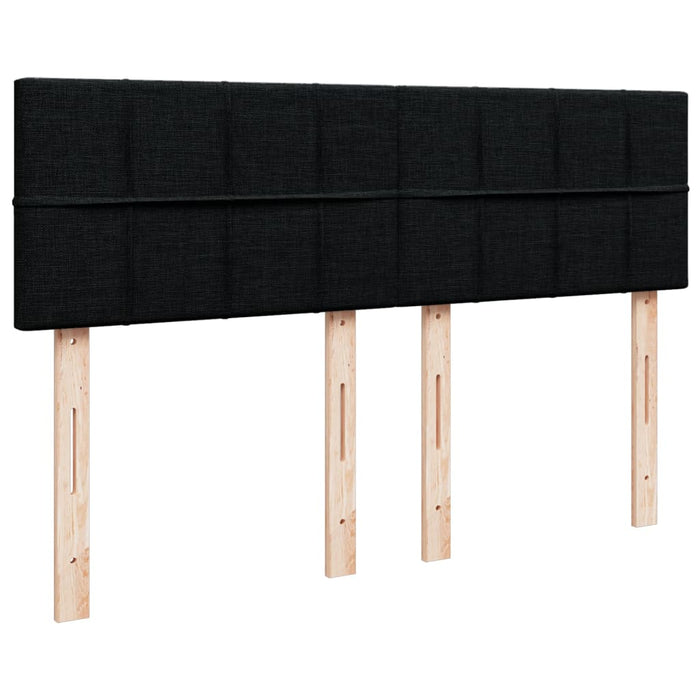 Pat box spring cu saltea, negru, 140x200 cm, textil - WALTI WALTI