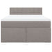 Pat continental cu saltea gri taupe 140x200 cm material textil - WALTI WALTI