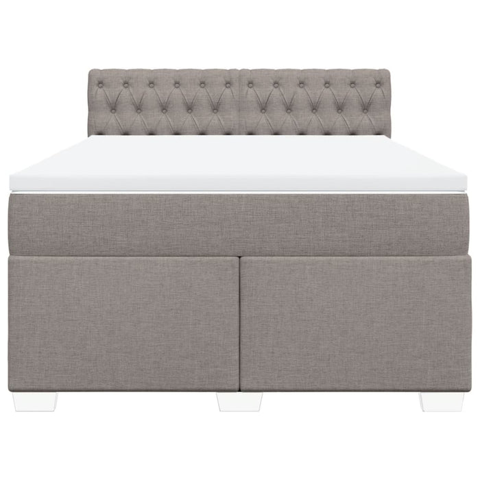 Pat continental cu saltea gri taupe 140x200 cm material textil - WALTI WALTI