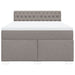Pat continental cu saltea gri taupe 140x200 cm material textil - WALTI WALTI