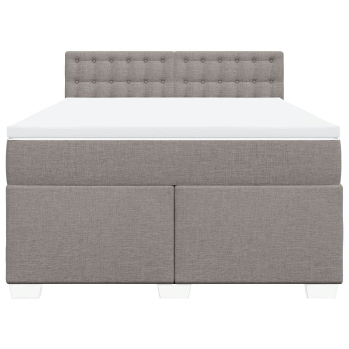Pat continental cu saltea gri taupe 140x200 cm material textil - WALTI WALTI