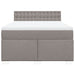 Pat continental cu saltea gri taupe 140x200 cm material textil - WALTI WALTI