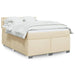 Pat continental cu saltea, crem, 140x200 cm, material textil - WALTI WALTI