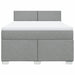 Pat continental cu saltea, gri deschis, 160x200 cm, textil - WALTI WALTI