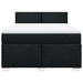 Pat box spring cu saltea, negru, 160x200 cm, textil - WALTI WALTI