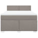 Pat box spring cu saltea, gri taupe, 160x200 cm material textil - WALTI WALTI
