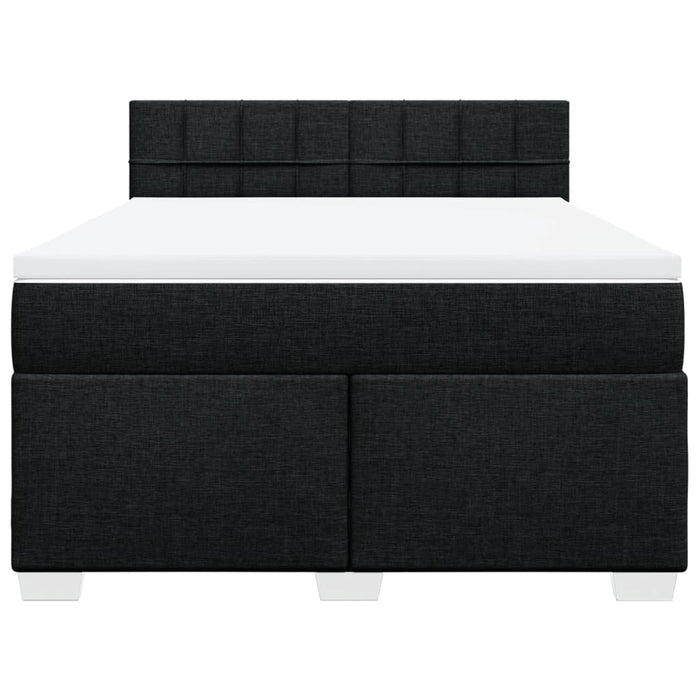 Pat box spring cu saltea, negru, 160x200 cm, textil - WALTI WALTI