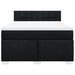 Pat box spring cu saltea, negru, 160x200 cm, textil - WALTI WALTI