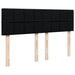 Pat box spring cu saltea, negru, 160x200 cm, textil - WALTI WALTI