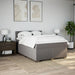 Pat box spring cu saltea, gri taupe, 160x200 cm material textil - WALTI WALTI