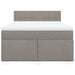 Pat box spring cu saltea, gri taupe, 160x200 cm material textil - WALTI WALTI