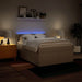 Pat box spring cu saltea, crem, 160x200 cm, material textil - WALTI WALTI