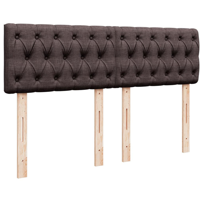 Pat box spring cu saltea, maro închis, 160x200 cm, textil - WALTI WALTI