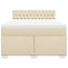 Pat box spring cu saltea, crem, 160x200 cm, material textil - WALTI WALTI