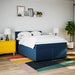 Pat continental cu saltea, albastru, 160x200cm, material textil - WALTI WALTI