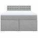 Pat continental cu saltea, gri deschis, 160x200 cm, textil - WALTI WALTI