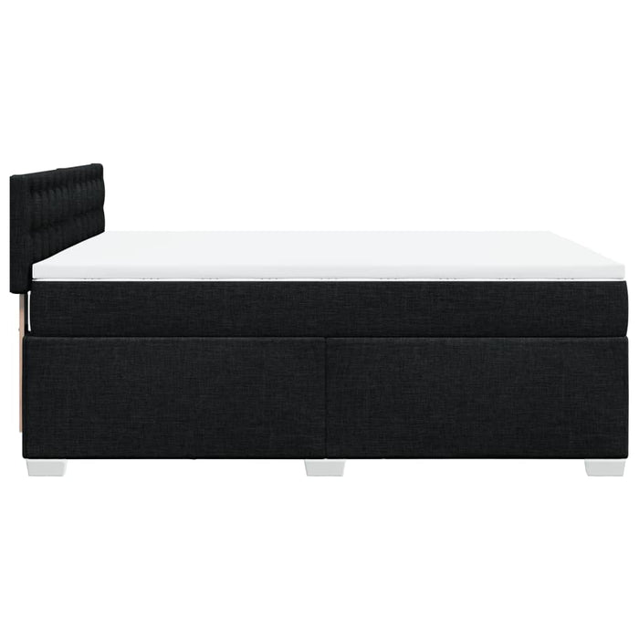 Pat box spring cu saltea, negru, 160x200 cm, textil - WALTI WALTI