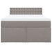 Pat box spring cu saltea, gri taupe, 160x200 cm material textil - WALTI WALTI