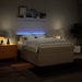 Pat box spring cu saltea, crem, 160x200 cm, material textil - WALTI WALTI