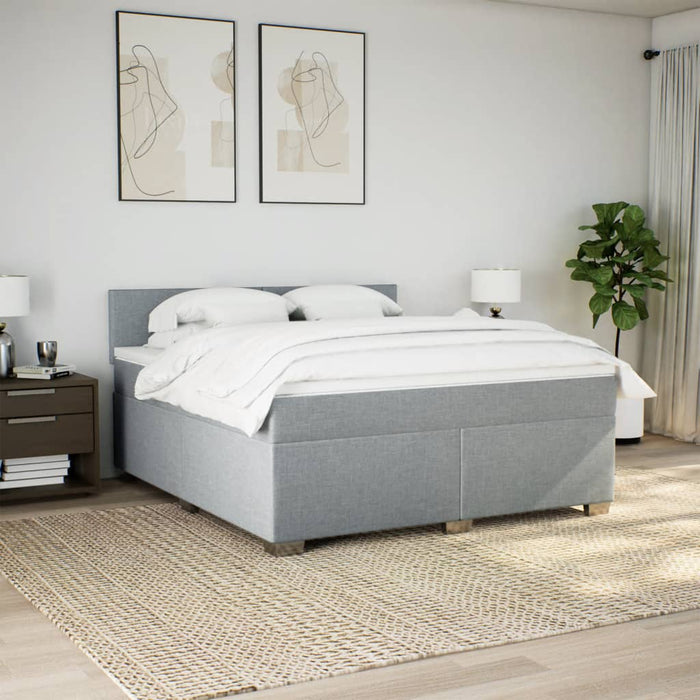 Pat continental, gri deschis, 180x200 cm, material textil - WALTI WALTI