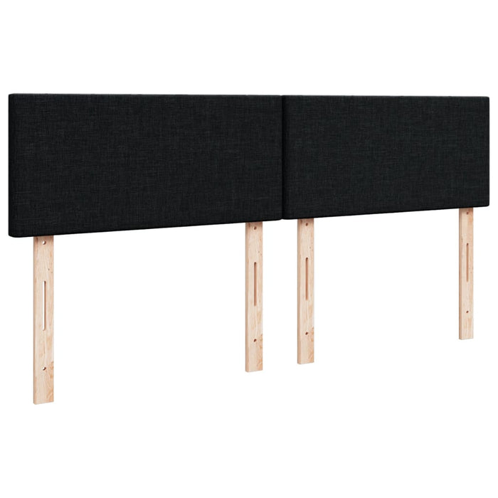 Pat box spring cu saltea, negru, 180x200 cm, catifea WALTI