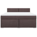Pat continental cu saltea maro închis 180x200cm material textil - WALTI WALTI